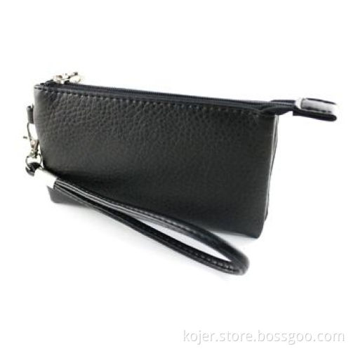PU Leather Mobile Phone Bag with Zipper, Lanyard and Velvet Lining, OEM Orders are Welcome